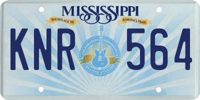 MS license plate KNR564