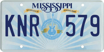 MS license plate KNR579