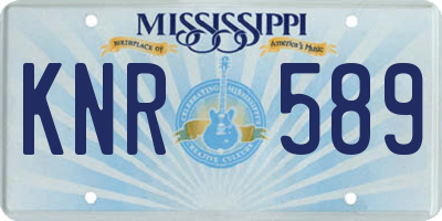 MS license plate KNR589