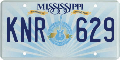 MS license plate KNR629