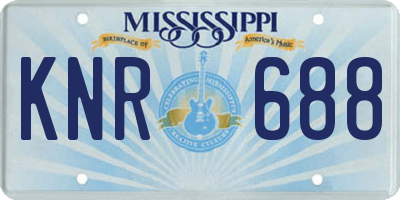 MS license plate KNR688