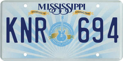 MS license plate KNR694