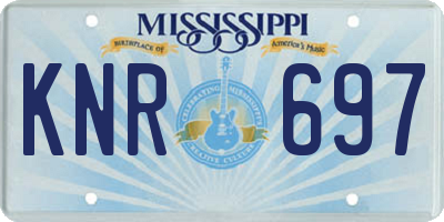 MS license plate KNR697
