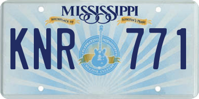 MS license plate KNR771