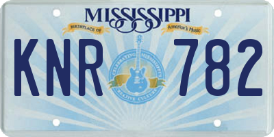 MS license plate KNR782