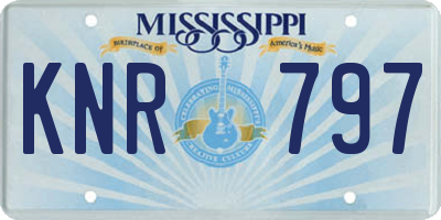 MS license plate KNR797
