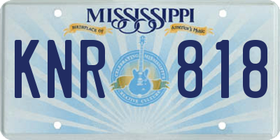 MS license plate KNR818