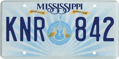 MS license plate KNR842