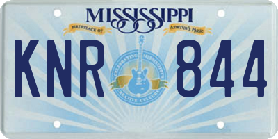 MS license plate KNR844