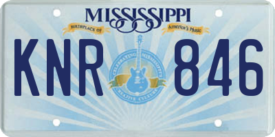MS license plate KNR846