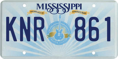 MS license plate KNR861