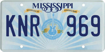 MS license plate KNR969