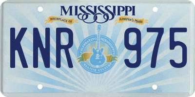MS license plate KNR975