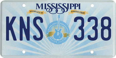 MS license plate KNS338