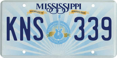 MS license plate KNS339