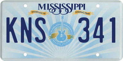 MS license plate KNS341