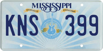 MS license plate KNS399