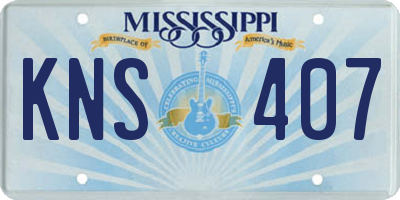 MS license plate KNS407