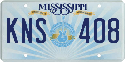 MS license plate KNS408