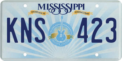 MS license plate KNS423