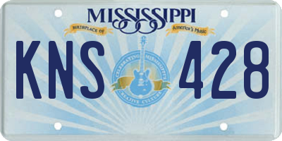 MS license plate KNS428