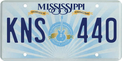 MS license plate KNS440