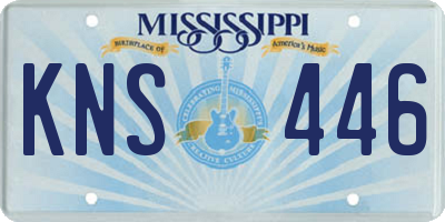MS license plate KNS446