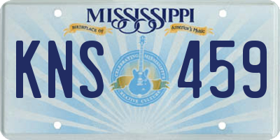 MS license plate KNS459
