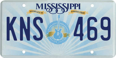 MS license plate KNS469