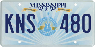 MS license plate KNS480