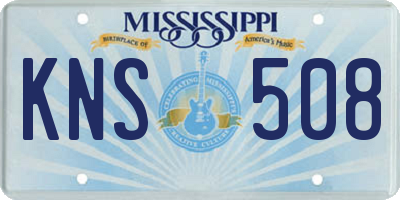 MS license plate KNS508