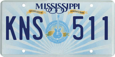 MS license plate KNS511