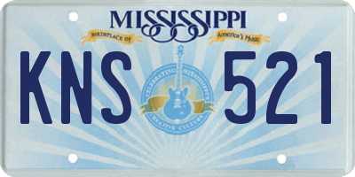 MS license plate KNS521