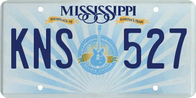 MS license plate KNS527