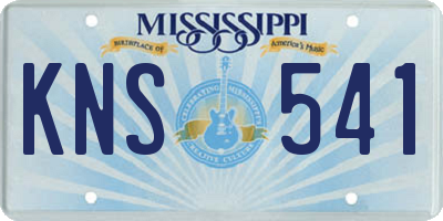 MS license plate KNS541