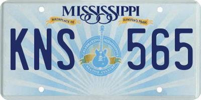 MS license plate KNS565