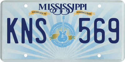 MS license plate KNS569