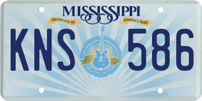 MS license plate KNS586