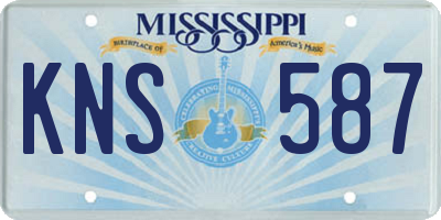 MS license plate KNS587