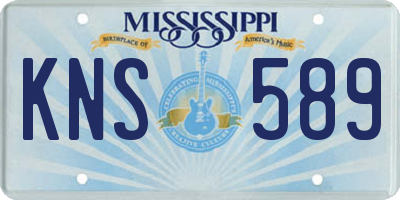 MS license plate KNS589