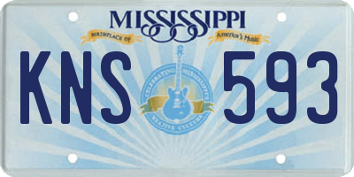 MS license plate KNS593