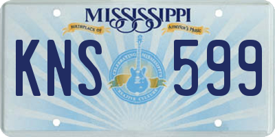 MS license plate KNS599