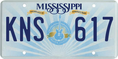MS license plate KNS617