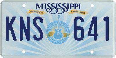 MS license plate KNS641