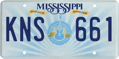 MS license plate KNS661