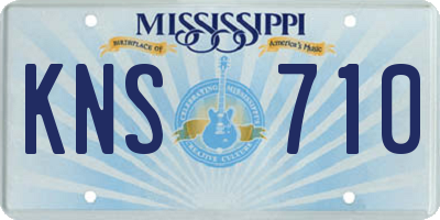 MS license plate KNS710