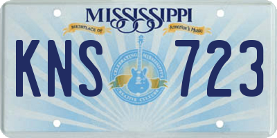 MS license plate KNS723