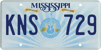 MS license plate KNS729