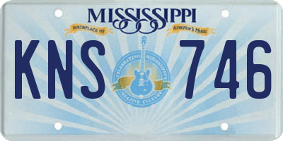 MS license plate KNS746