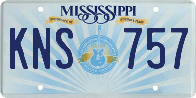 MS license plate KNS757